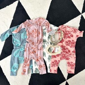 Kate Quinn Floral/Peacock Print Baby Girl Bundle